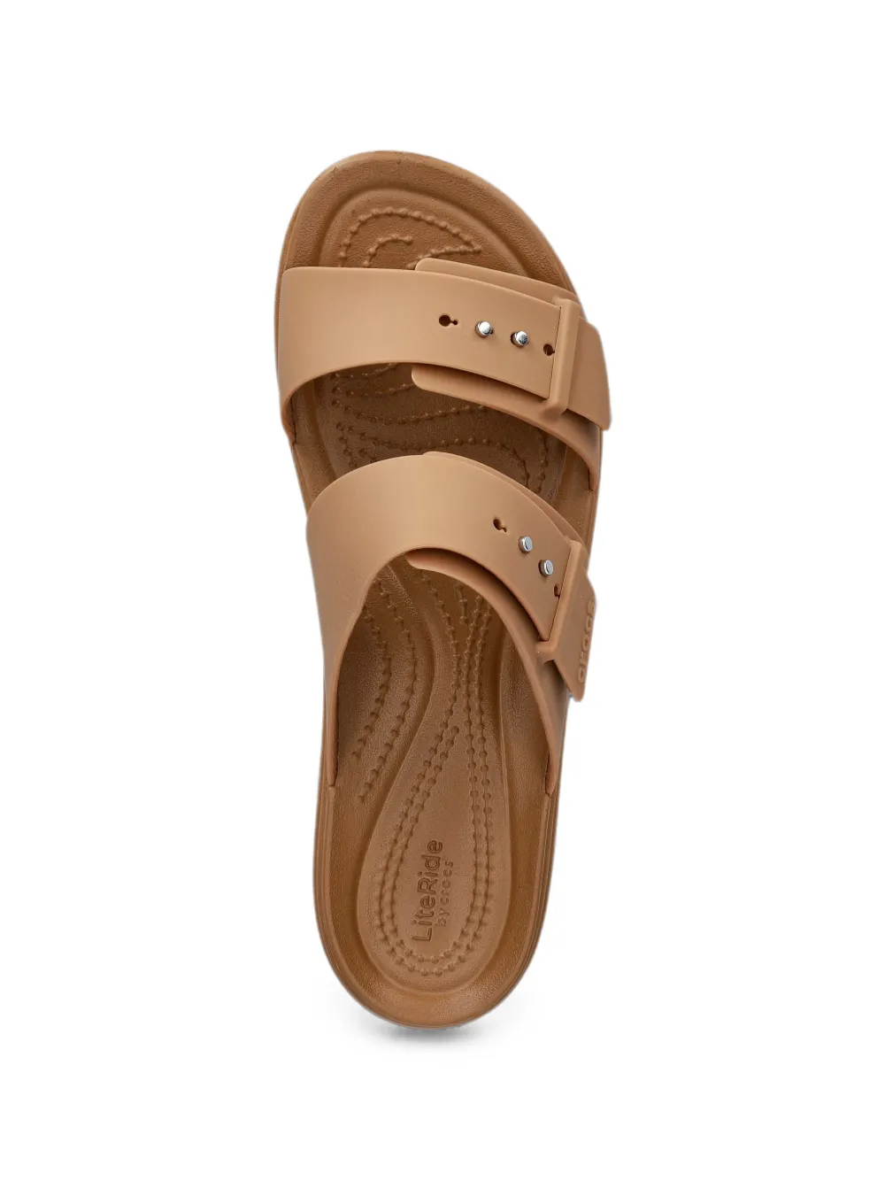Crocs Brooklyn platform slides Beige