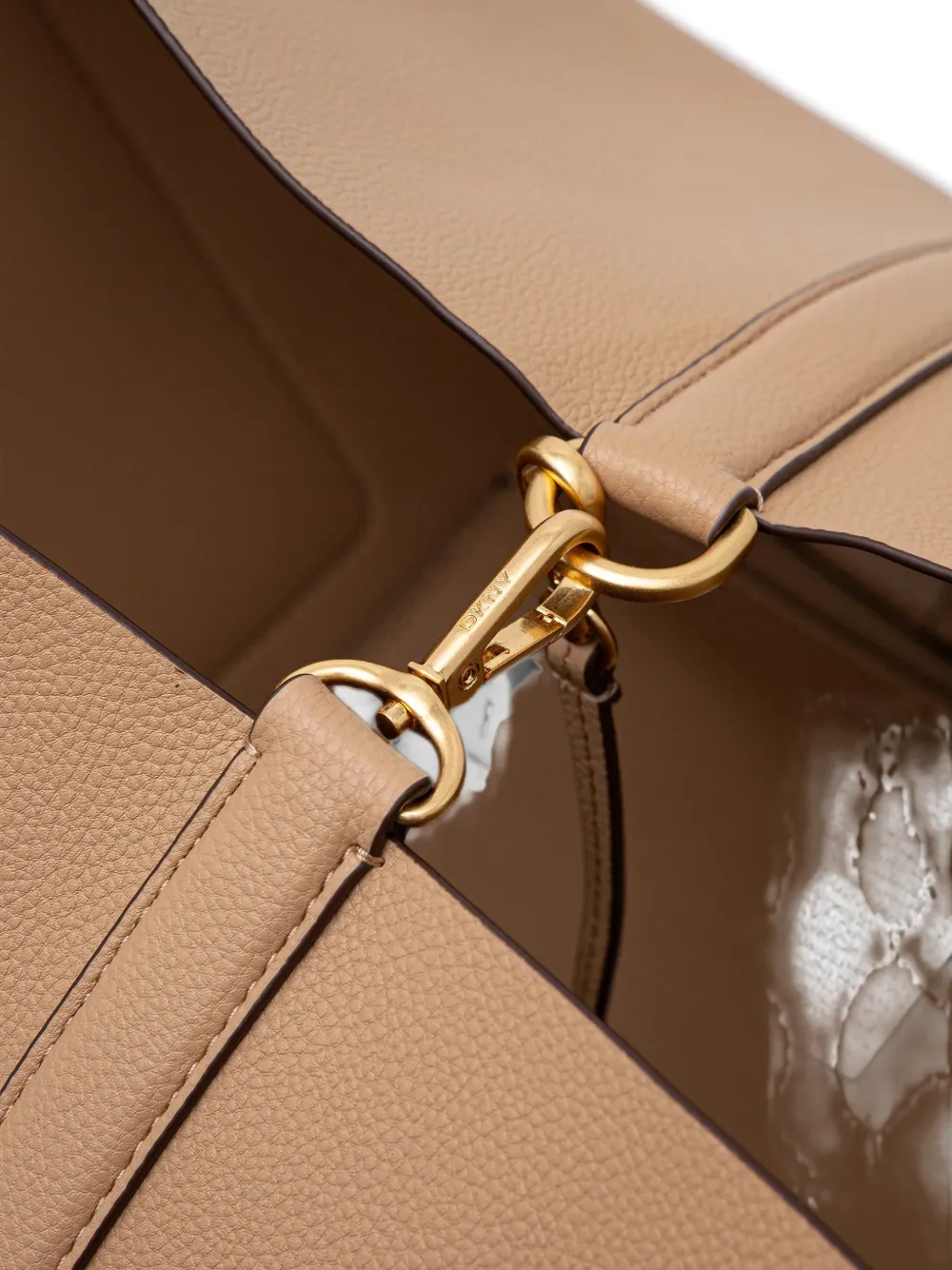 DKNY Extra grote Paula bewerkte shopper met logoplakkaat Beige