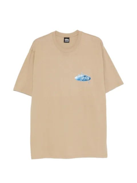 Stüssy Wave Oval logo-print cotton T-shirt