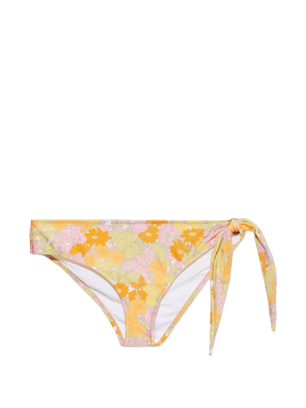 Chloé floral-print tie-side bikini - Gelb