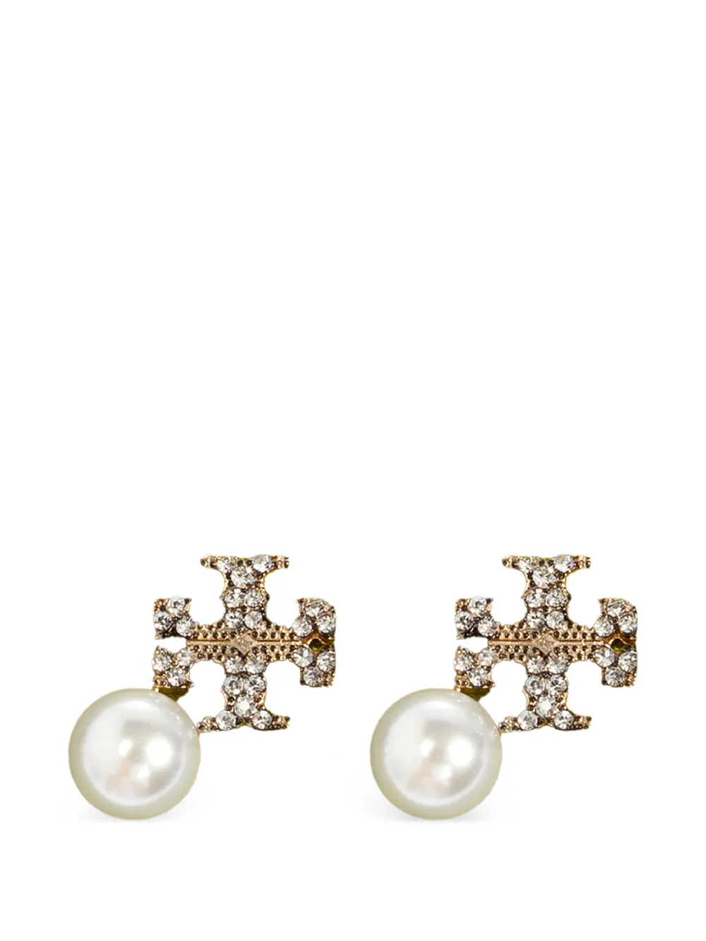 Tory Burch Orecchini di perle Moondance Double T - Oro