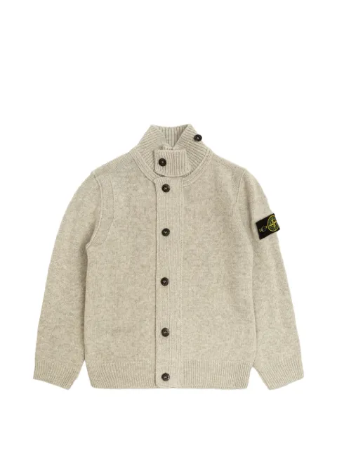 Stone Island Junior logo-patch cardigan