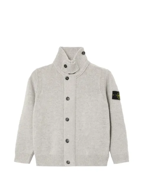 Stone Island Junior logo-patch cardigan