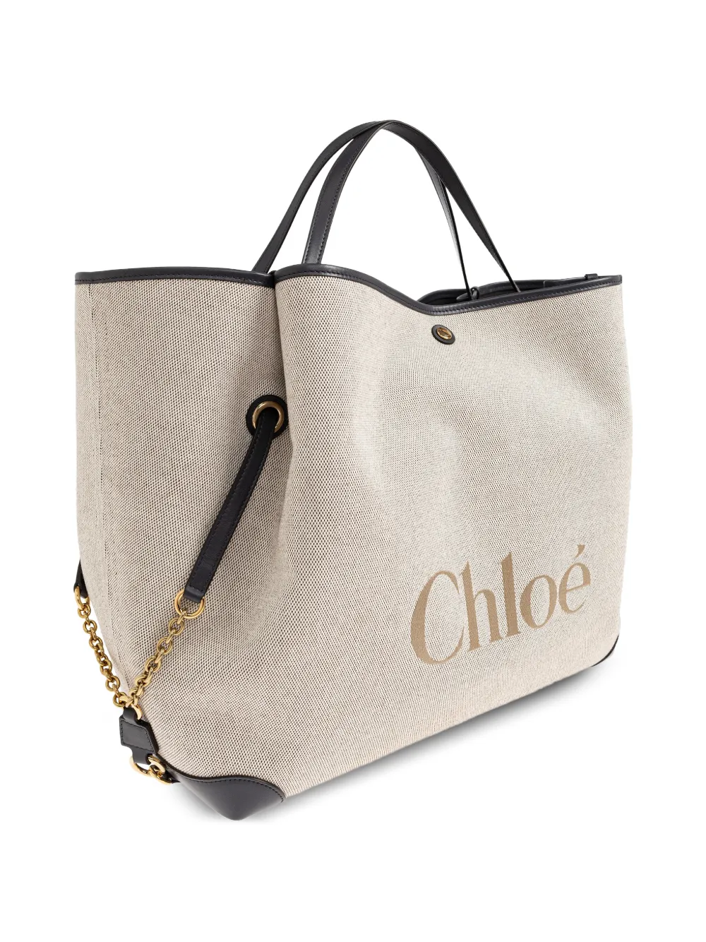 Chloé Large Clover Tote Bag in Neutrals, view 4