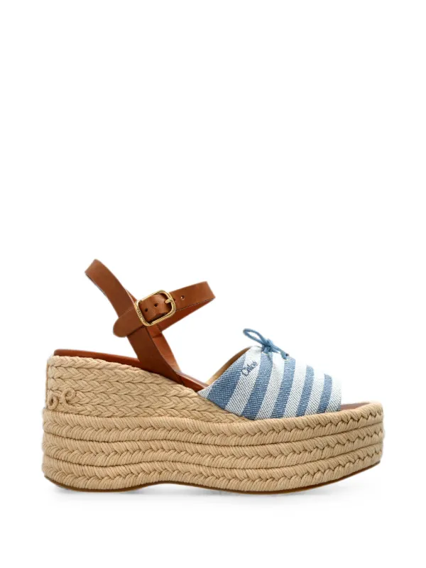 Chloé Isla Wedge Espadrilles in Brown