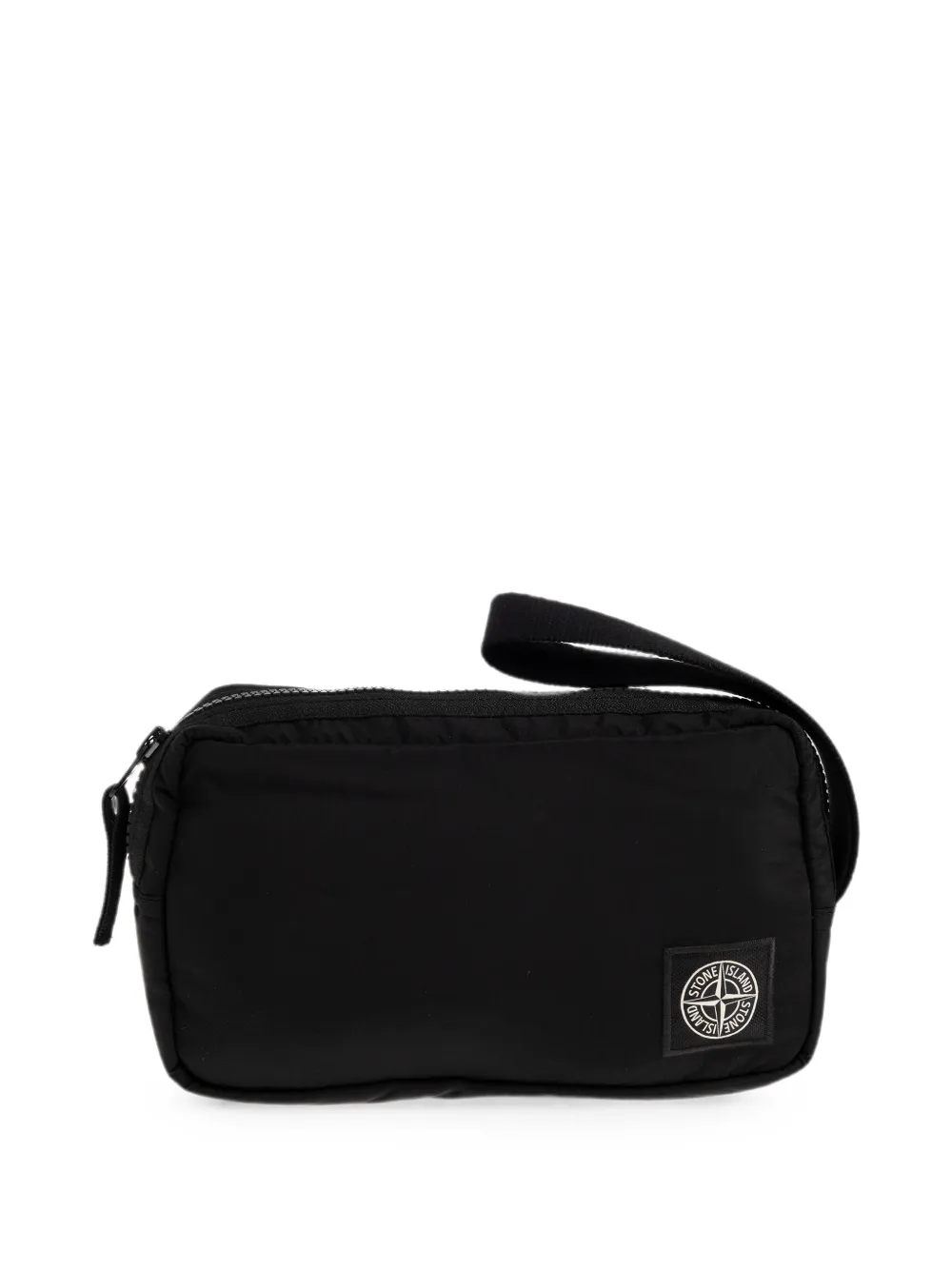 Stone Island 9200019 Econyl gecoate nylon metalen buidel Zwart