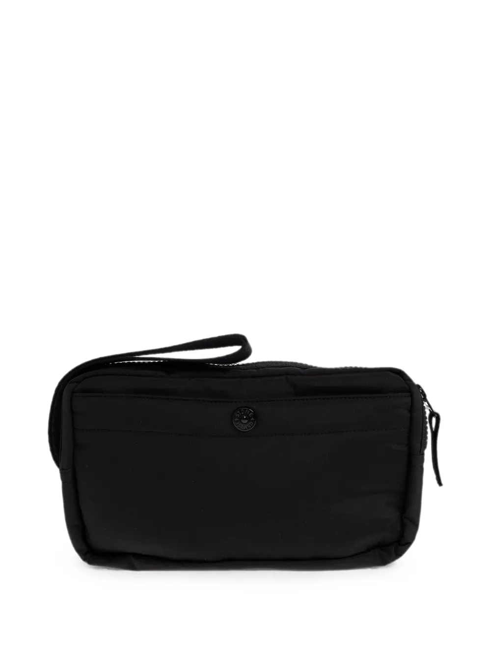 Stone Island 9200019 Econyl gecoate nylon metalen buidel Zwart