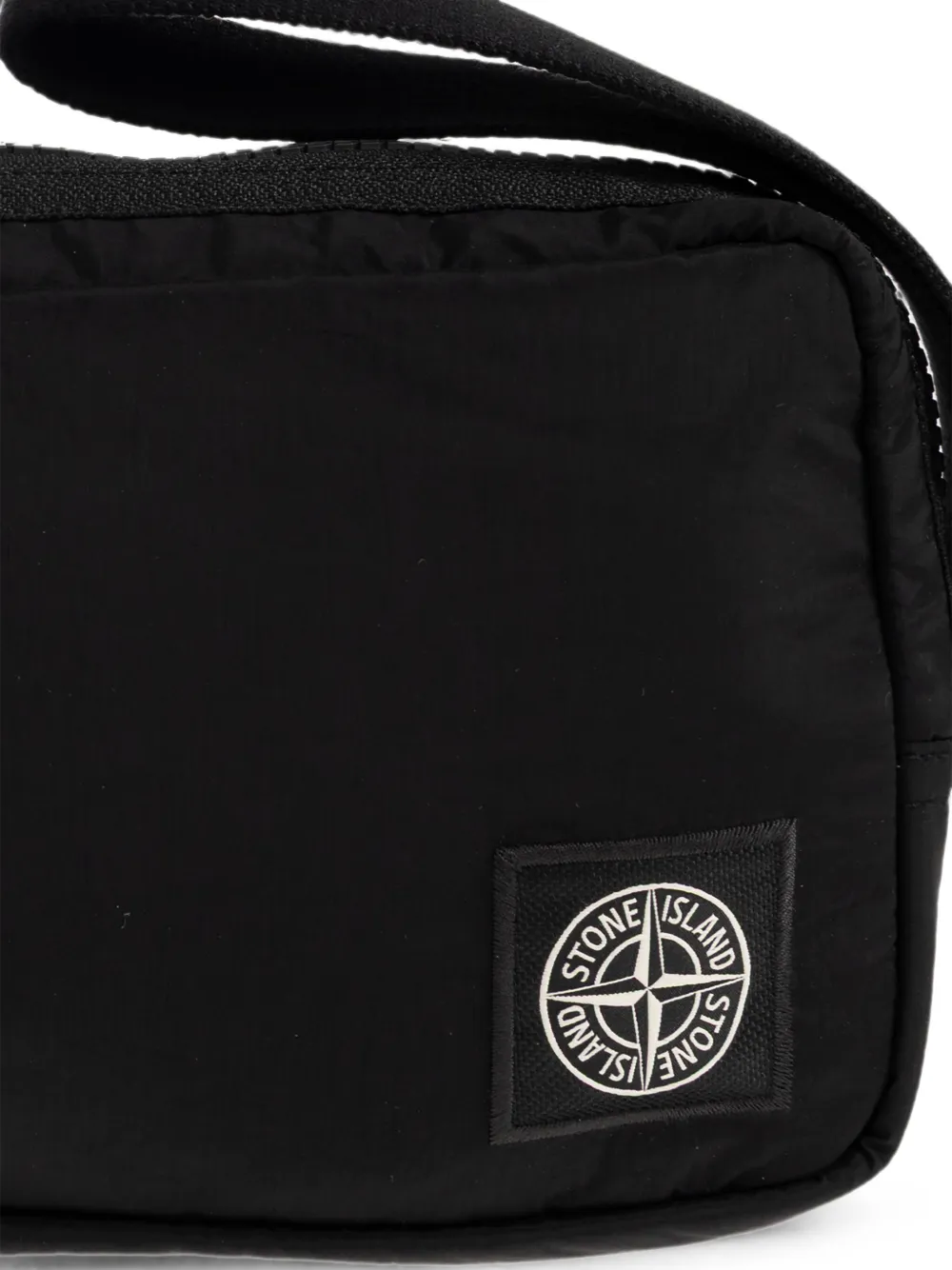 Stone Island 9200019 Econyl gecoate nylon metalen buidel Zwart