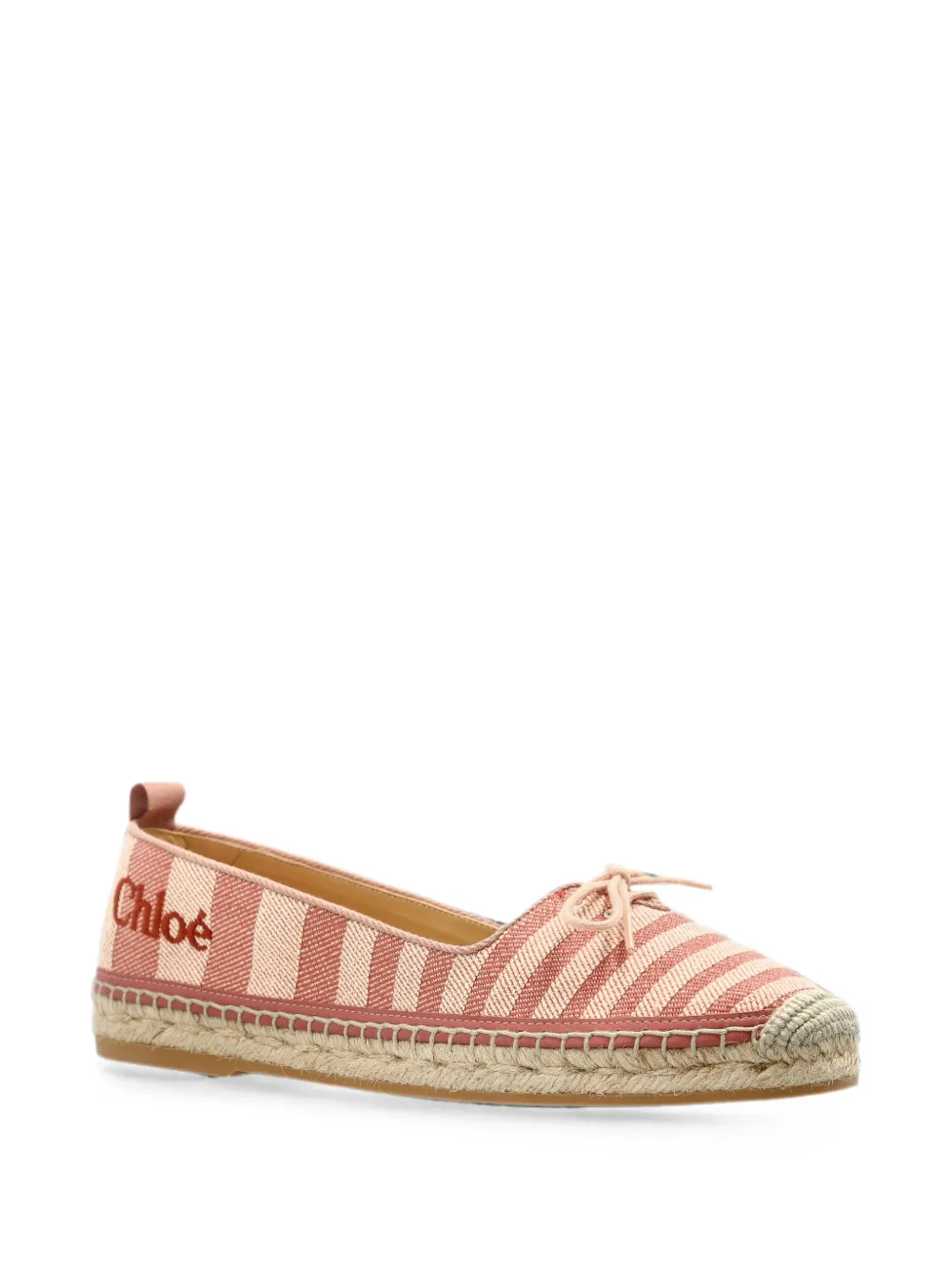 Chloé Isla striped espadrille sneakers Beige