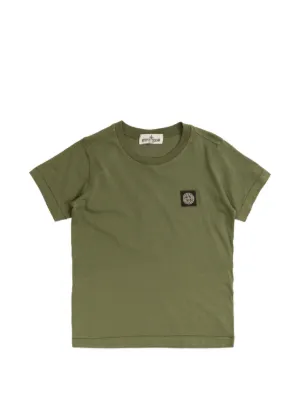 Stone Island Junior camouflage-print logo-embroidered T-shirt