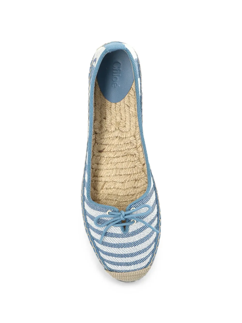 Chloé striped bow-detail espadrilles Blauw