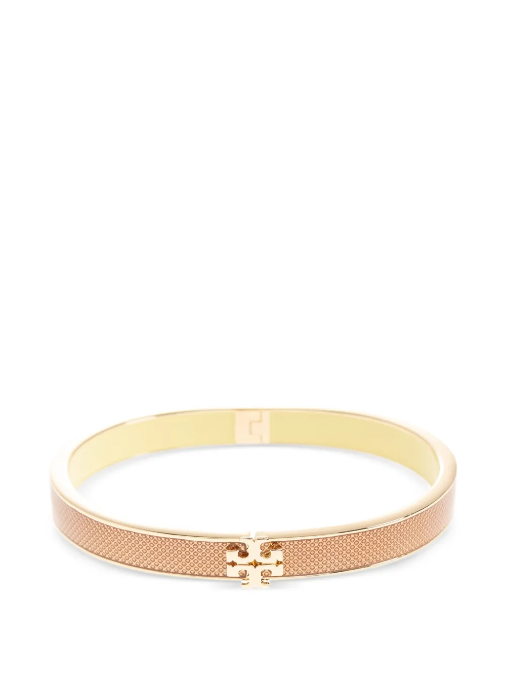 Tory Burch Double T medium textured bangle - Rosa