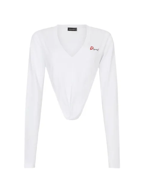 DSQUARED2 T-shirt Just Right Fit con scollo profondo