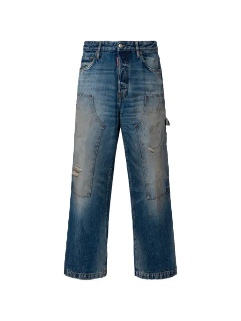 DSQUARED2 Grease Monkey spot baggy carpenter jeans