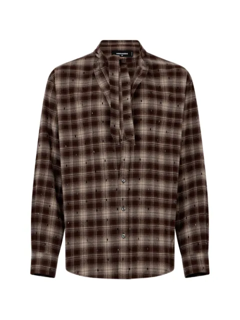 DSQUARED2 camisa con motivo de cuadros