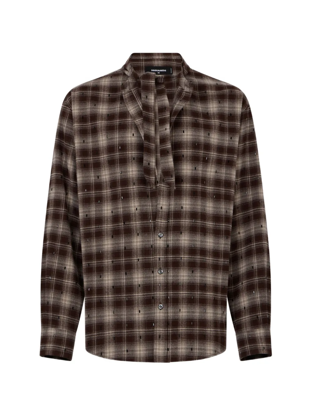 DSQUARED2 classic check tie shirt - Brown