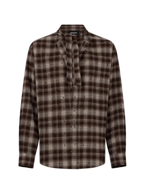 DSQUARED2 classic check tie shirt