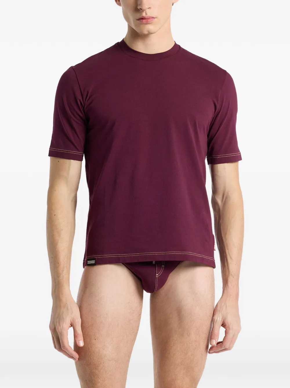 DSQUARED2 T-shirt met V-hals Rood