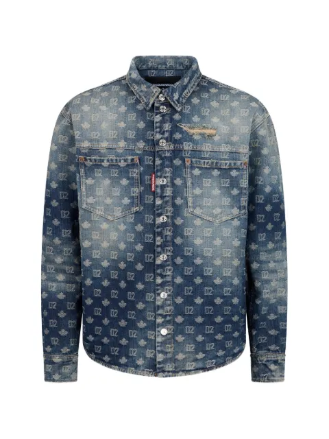 DSQUARED2 monogram denim carpenter shirt