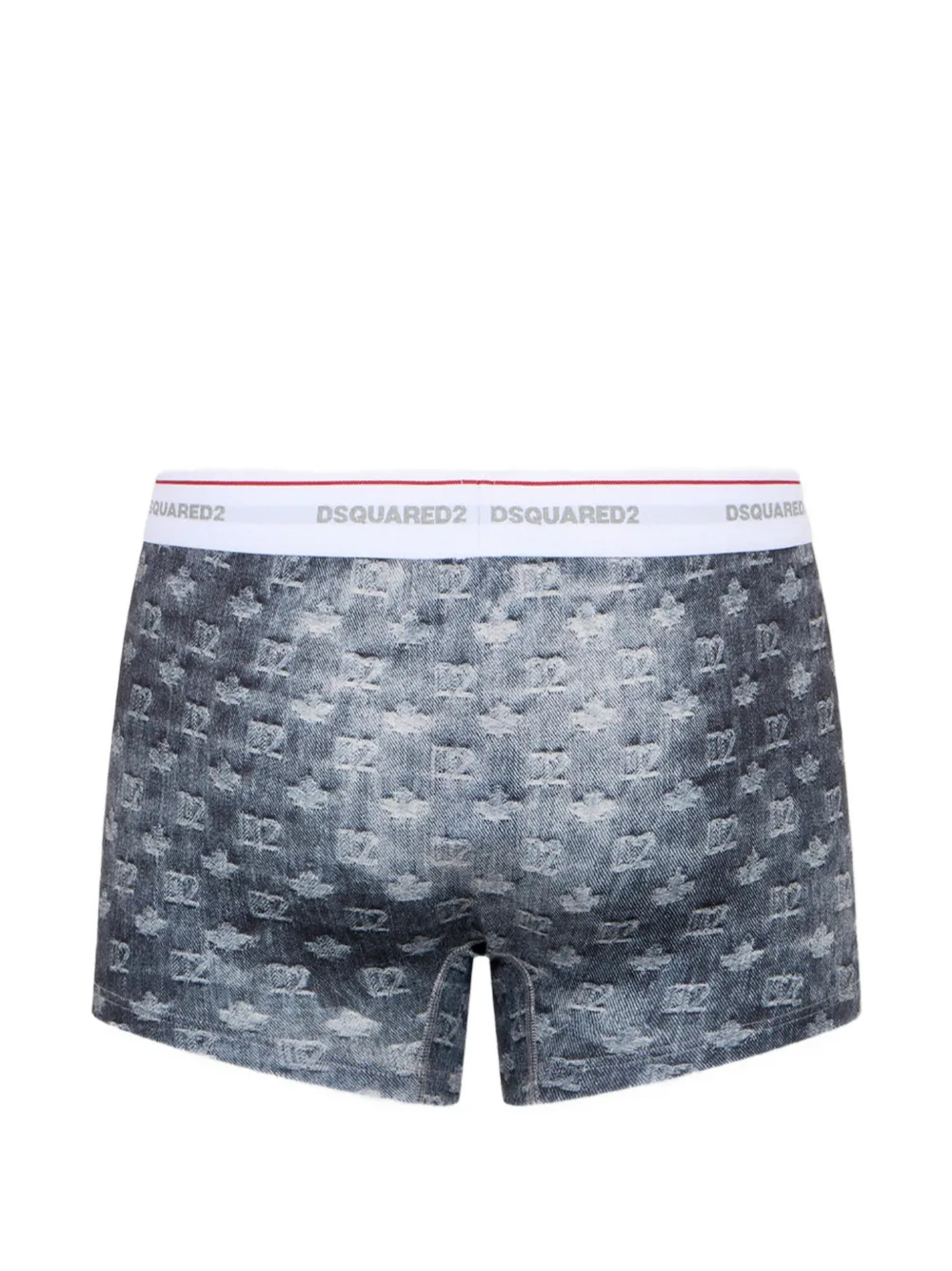 DSQUARED2 Boxershorts met monogramprint en logoband Blauw