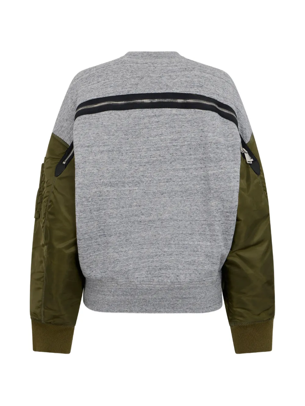DSQUARED2 Field-fit hybrid sweater met ronde hals Grijs