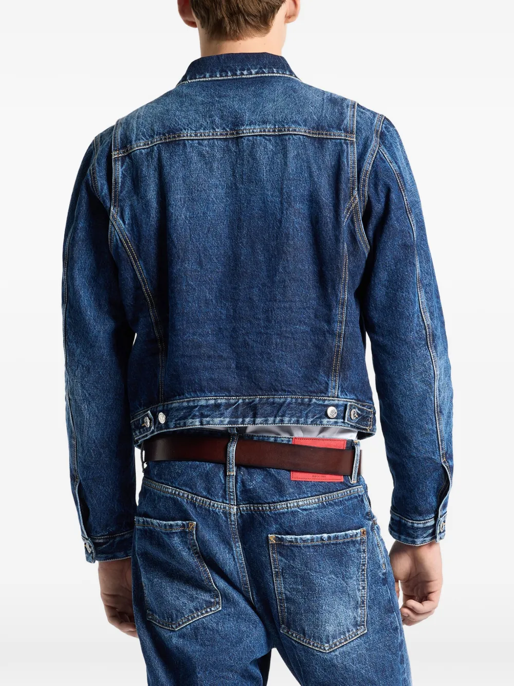 DSQUARED2 Denim jack met acid-wassing en knopen Blauw