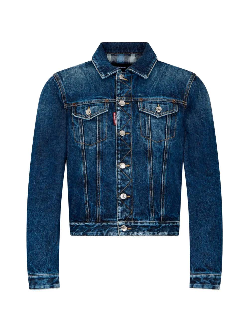 DSQUARED2 Dark Highlight Mini Front jean jacket