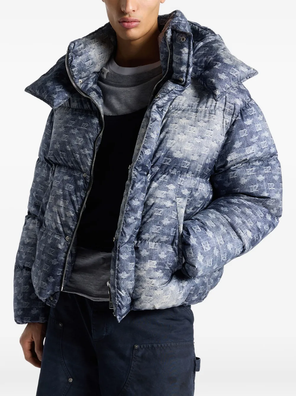 DSQUARED2 Donsjack met D2-monogram Blauw