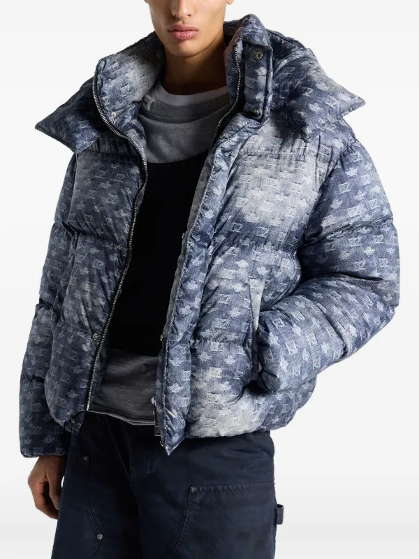 DSQUARED2 D2 モノグラム ダウンジャケット | ブルー | FARFETCH JP