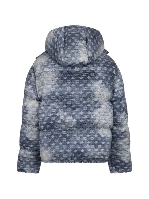 DSQUARED2 D2 モノグラム ダウンジャケット | ブルー | FARFETCH JP