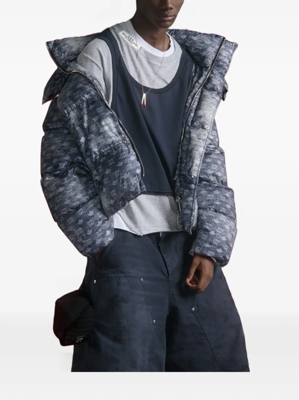DSQUARED2 Donsjack met D2-monogram Blauw