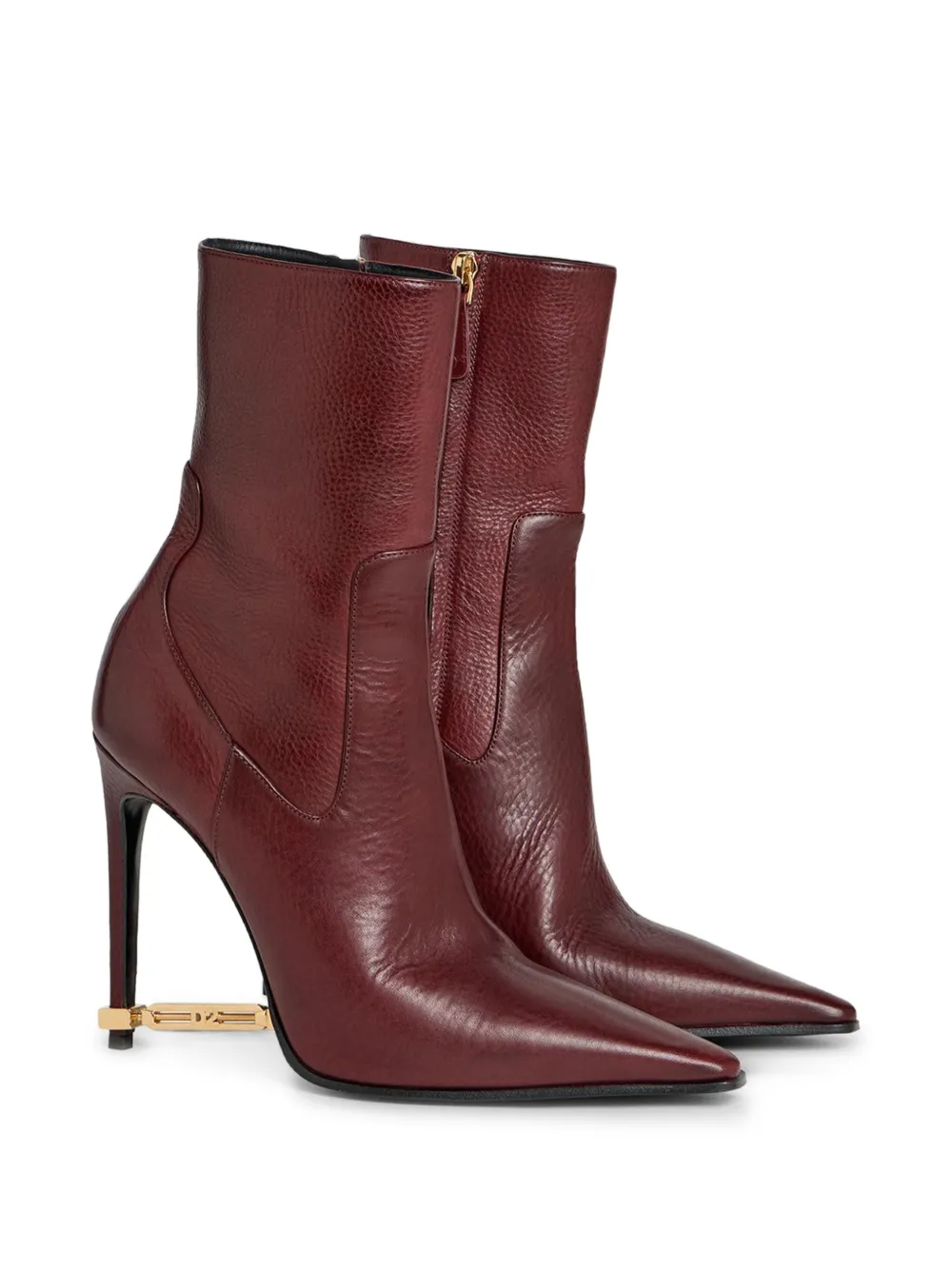 DSQUARED2 Enkellaarzen met metalen staafje Rood