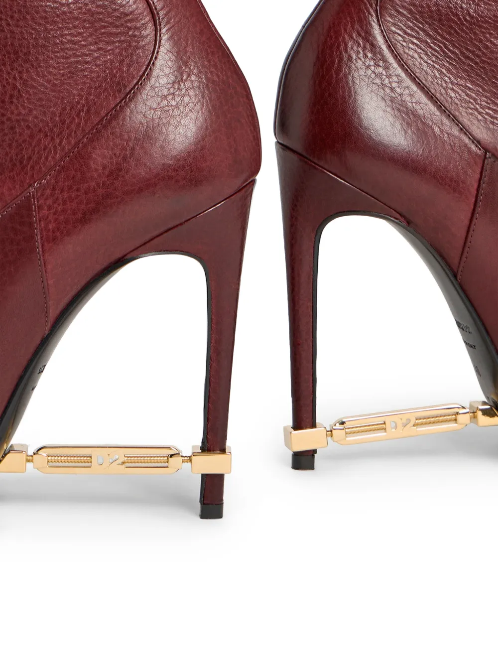 DSQUARED2 Enkellaarzen met metalen staafje Rood