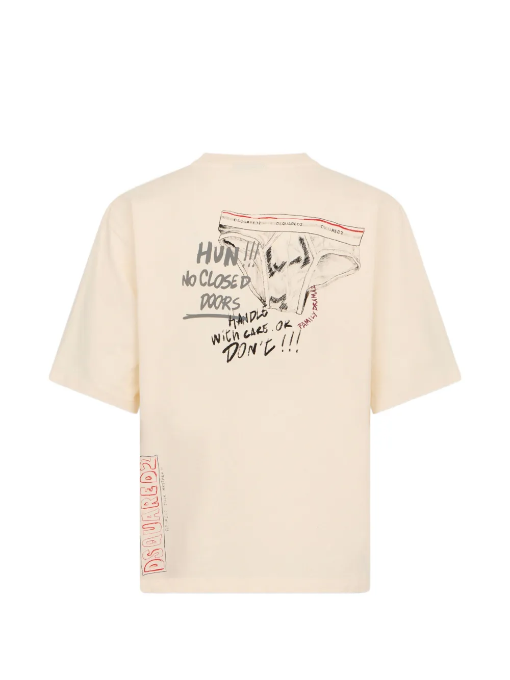 DSQUARED2 D2 ruimvallend T-shirt Beige