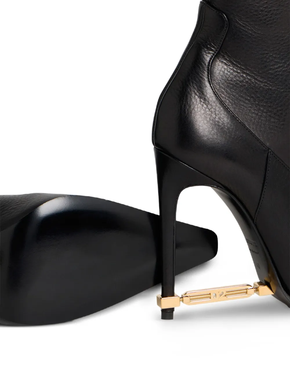DSQUARED2 Enkellaarzen met metalen detail Zwart