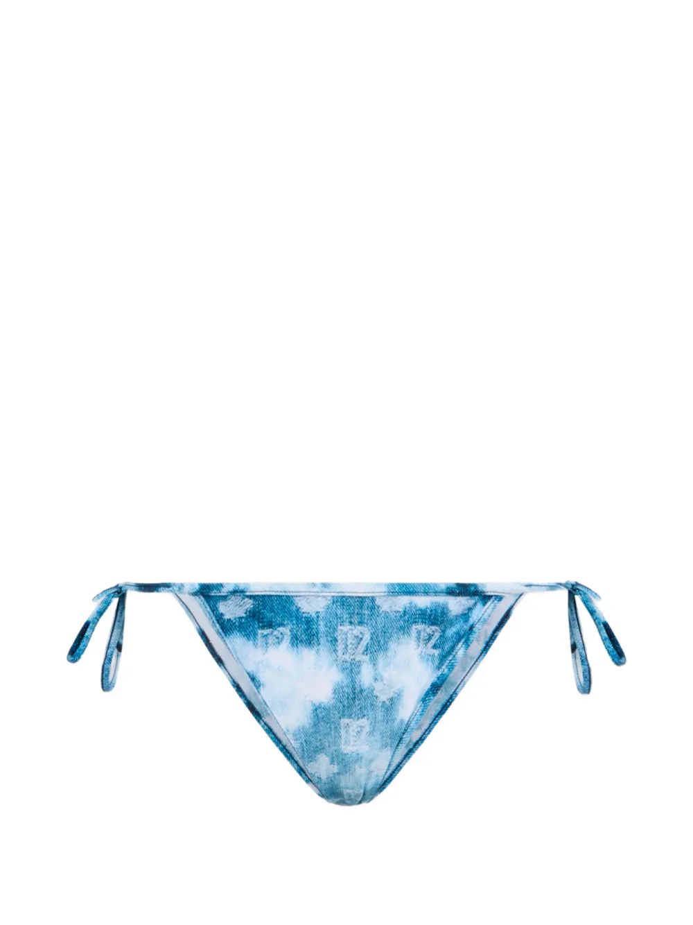 DSQUARED2 Slip bikini con monogramma D2 - Blu