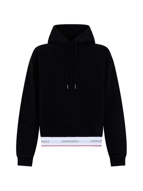 DSQUARED2 logo-tape relax-fit hoodie