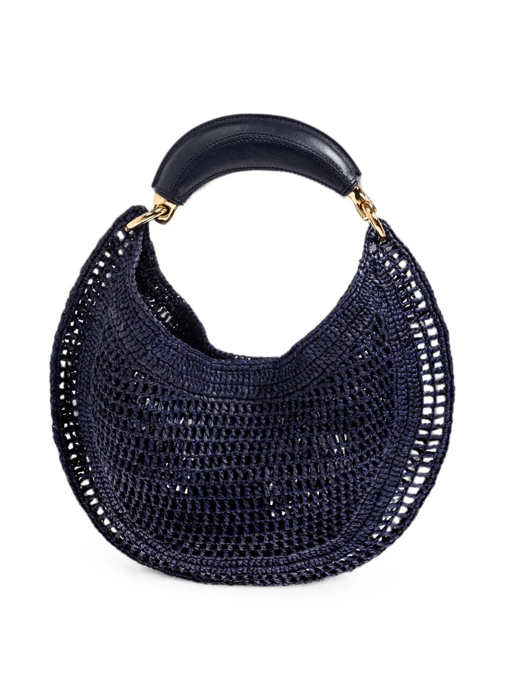 Chloé Summer Banana Logo-embroidered Raffia Tote Bag - Azul 