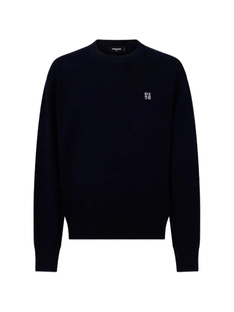 DSQUARED2 metal D2 Upside Down knit pullover