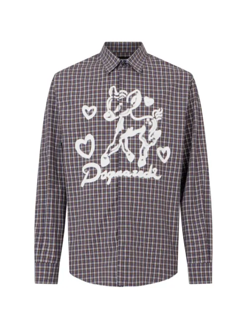 DSQUARED2 classic check dropped shoulder shirt