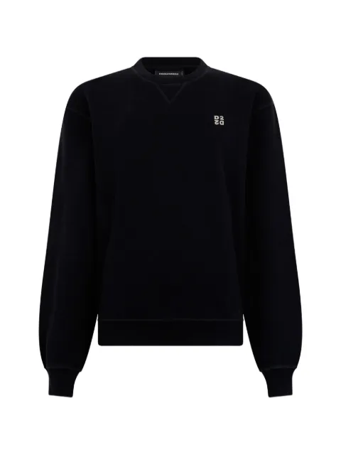 DSQUARED2 Felpa Upside Down girocollo Cool Fit con logo D2 in metallo