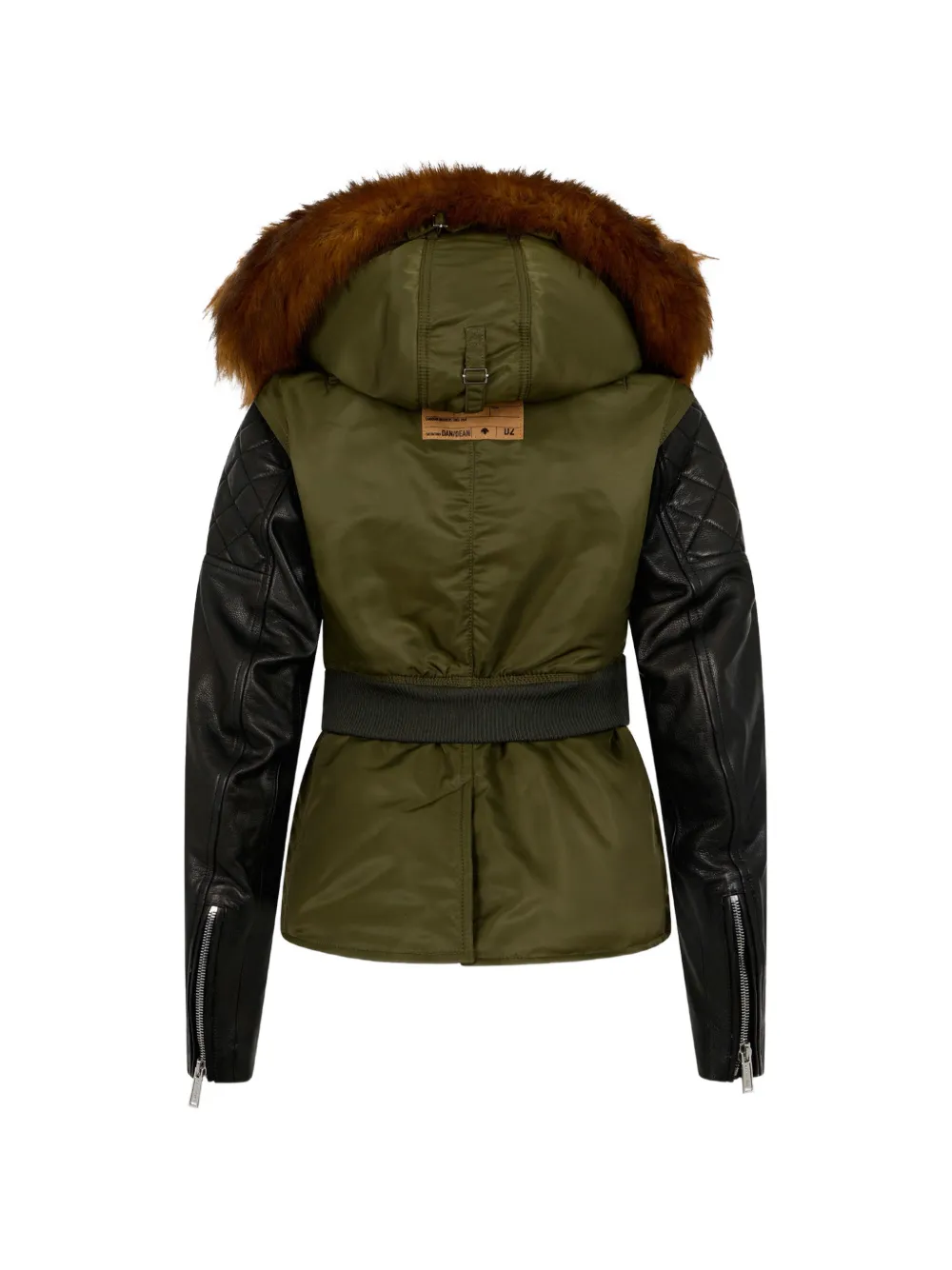 DSQUARED2 Hybride nylon parka met stippen Groen