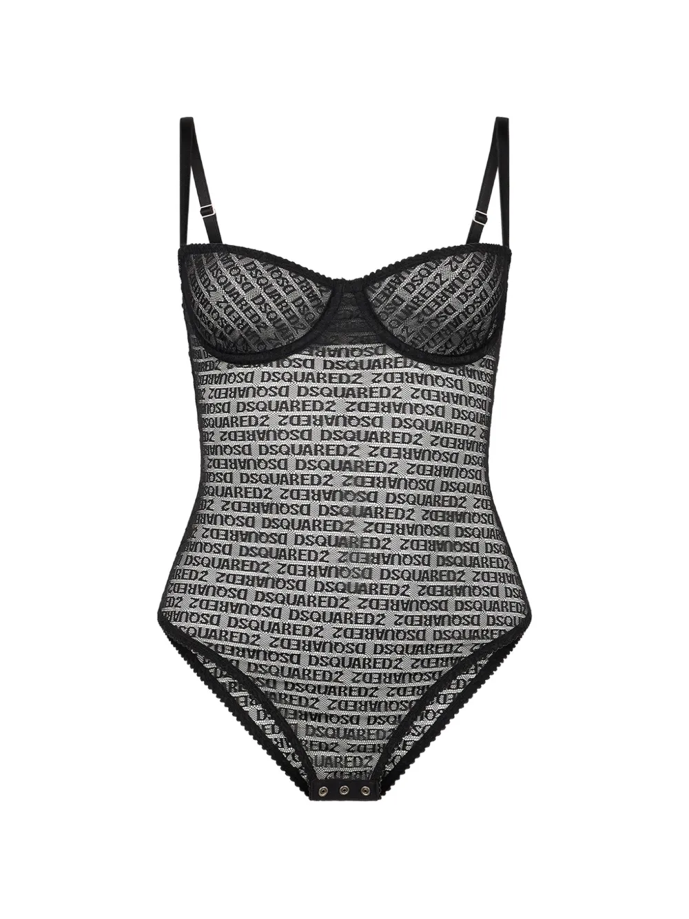DSQUARED2 Body mit Logo-Print - Schwarz