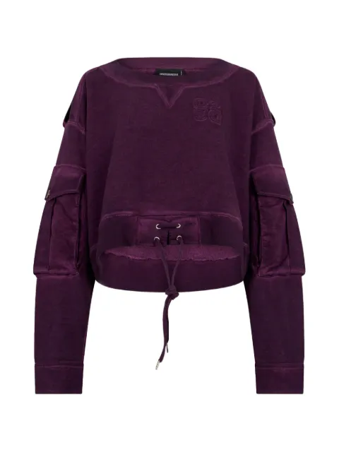 DSQUARED2 D2 Upside Down supernegative-dyed crewneck sweatshirt
