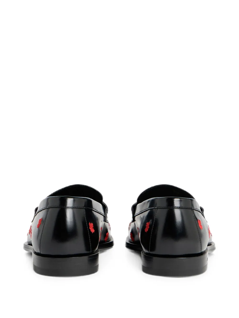 DSQUARED2 maple-leaf loafers Zwart