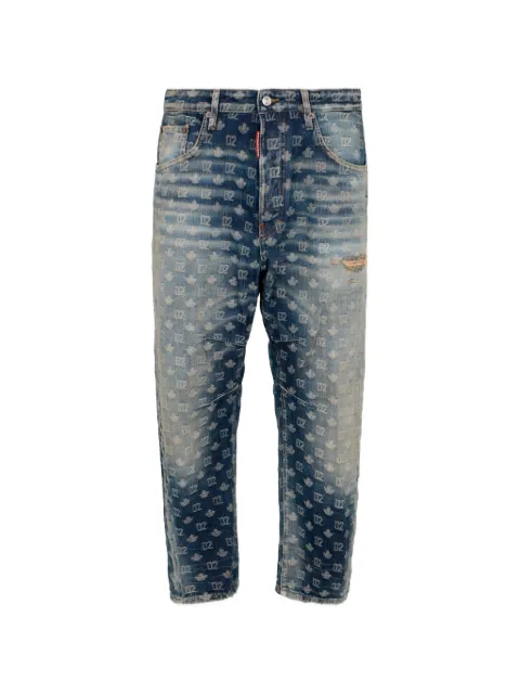 DSQUARED2 D2 Monogram dirty-wash Kawaii jeans