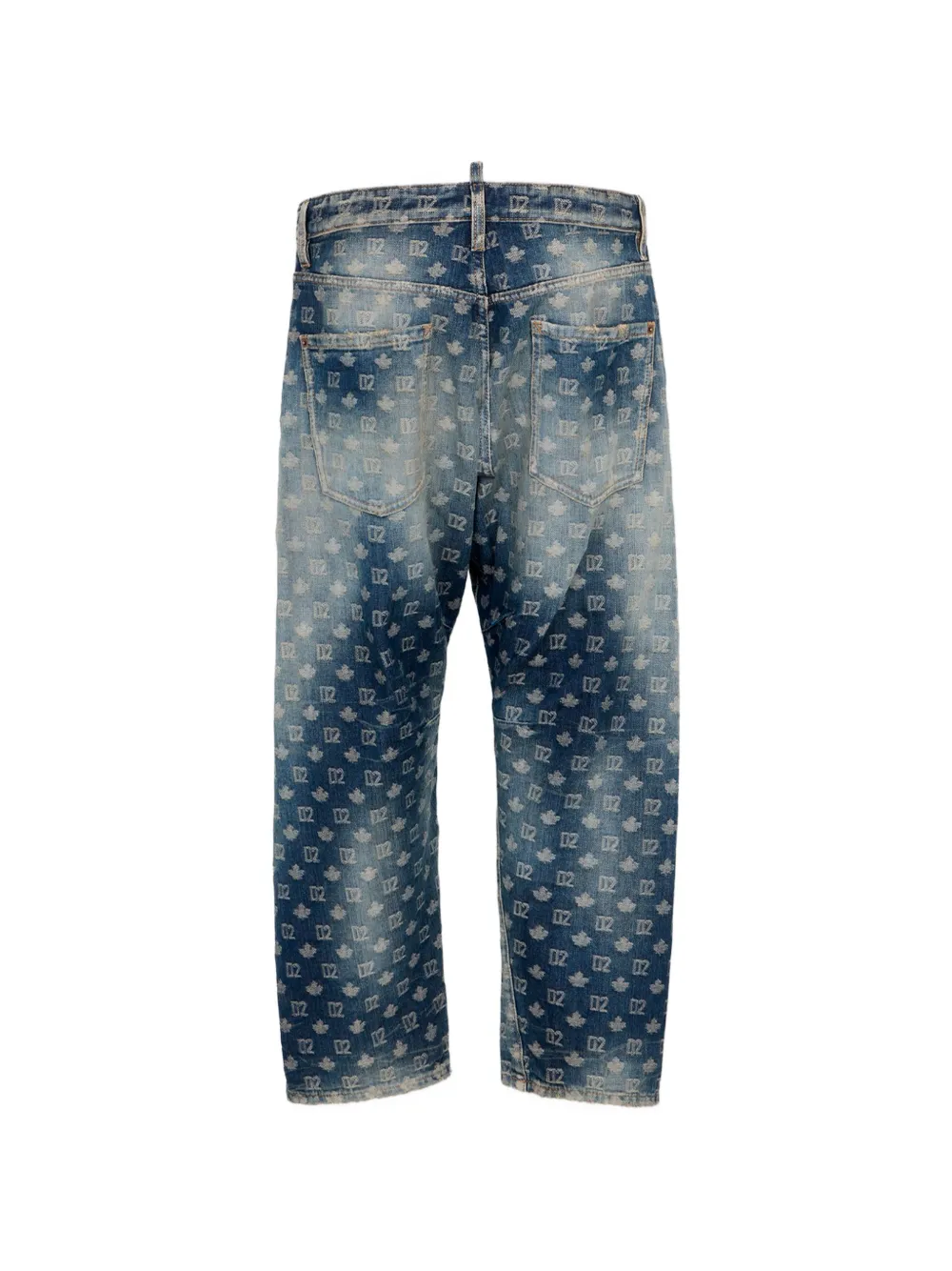 DSQUARED2 D2 Monogram vuile Kawaii jeans Blauw