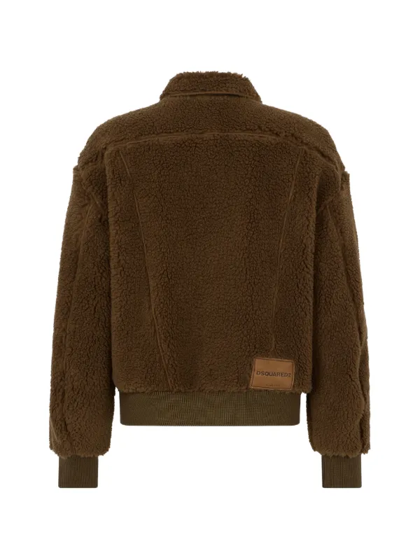 DSQUARED2 オーバーサイズ テディジャケット | ブラウン | FARFETCH JP