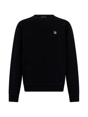 Balmain logo-embroidered Cotton Sweatshirt | Preto | FARFETCH BR