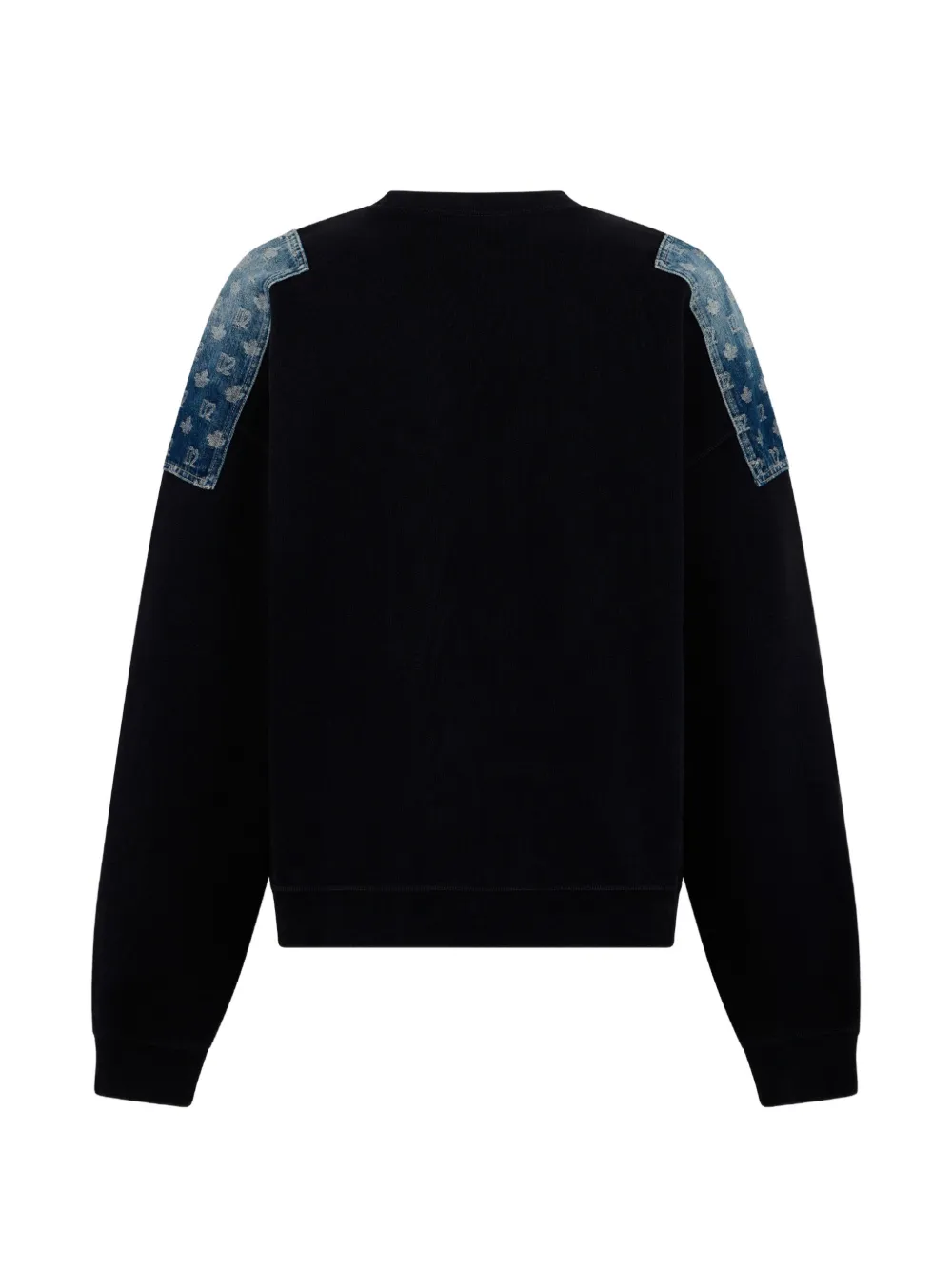 DSQUARED2 D2 Monogram cool-fit sweater met ronde hals Zwart